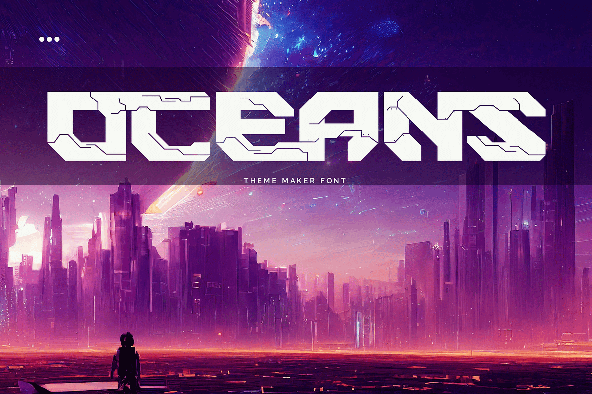 THEME MAKER - FUTURISTIC FONT, a Sans Serif Font by 177Studio