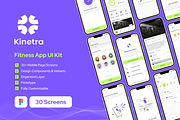 Kinetra - Fitness App UI Kit, an UI Kit Template by restiyathena (Thumbnail 1 of 6)
