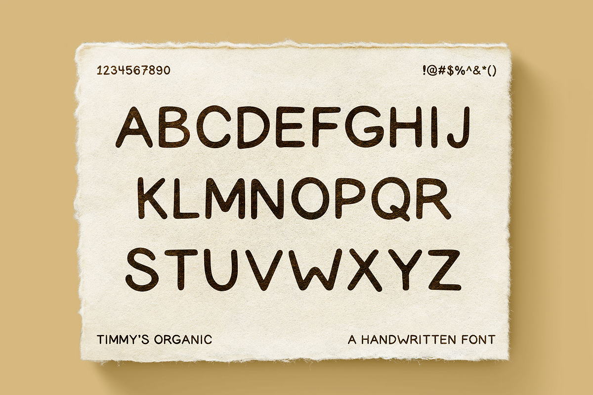 Timmy's Organic Typeface preview 2