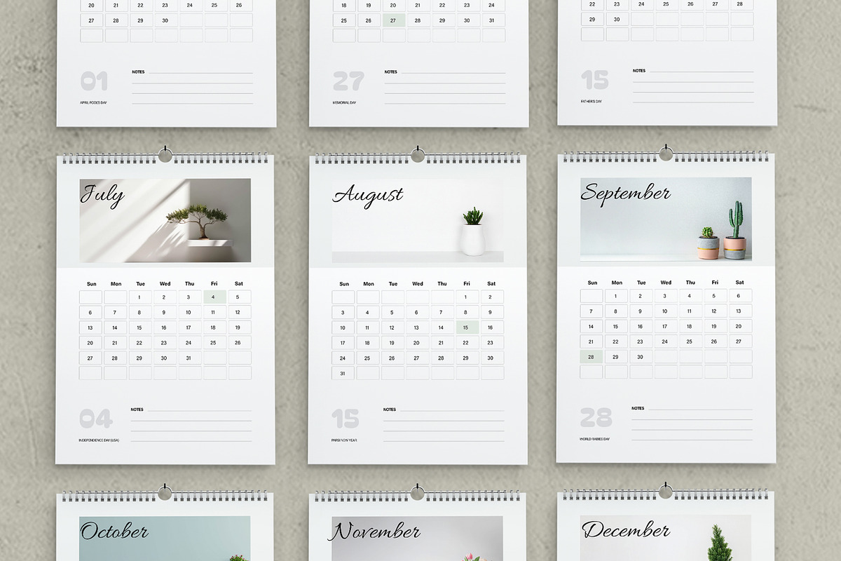 Clean Calendar Design 2025, a Stationery Template by MightyDesign (Photo 3 of 7)