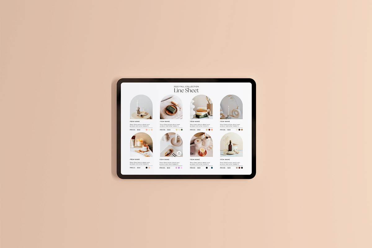 Landscape Line Sheet Canva Template, a Flyer Template by Hellohastore (Photo 2 of 8)