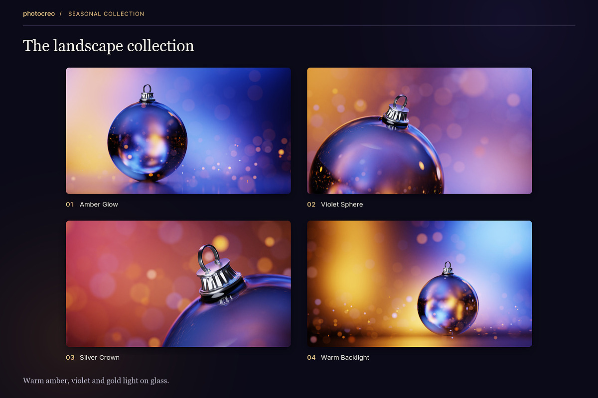 Winter Baubles - 12 JPG Backgrounds, a Background Graphic by Photocreo Michal Bednarek (Photo 2 of 6)