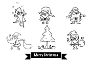 Hand drawn funny Christmas character, a Seasonal Illustration by Atthameeni (Thumbnail 3 of 4)