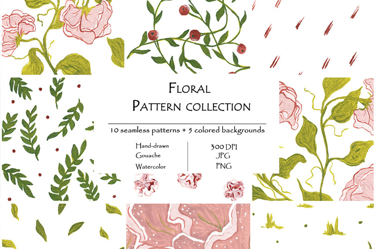 Floral Pattern Collection, a Pattern Graphic by Ann Bright (Photo 1 of 16)
