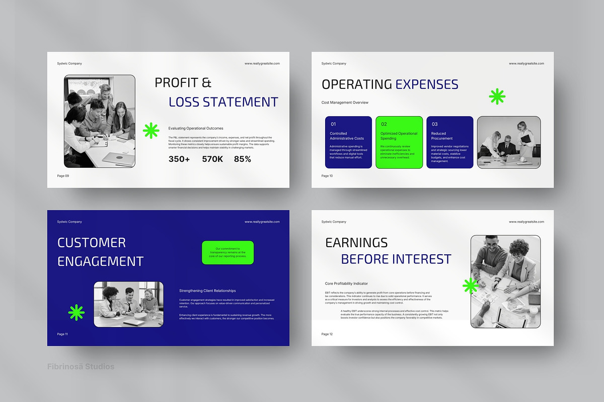 Business Financial Overview Slides, a Presentation Template by FIBRINOSÄ (Photo 3 of 6)