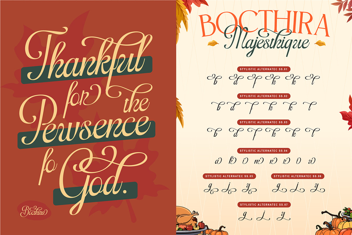 Bocthira Majesthique, a Script Font by Burntilldead (Photo 10 of 12)
