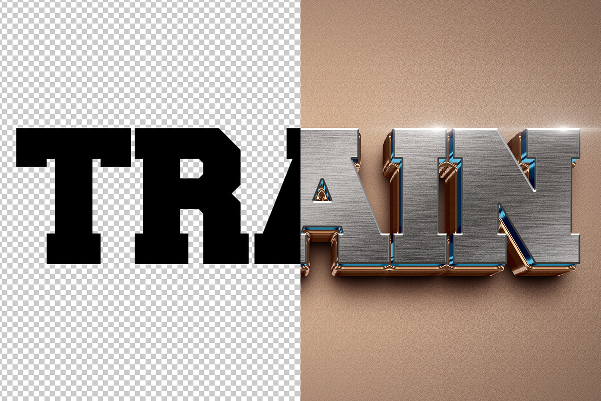 3D, text effect, typography, tired,, a Layer Style Add-On by Hello Muh (Photo 2 of 2)