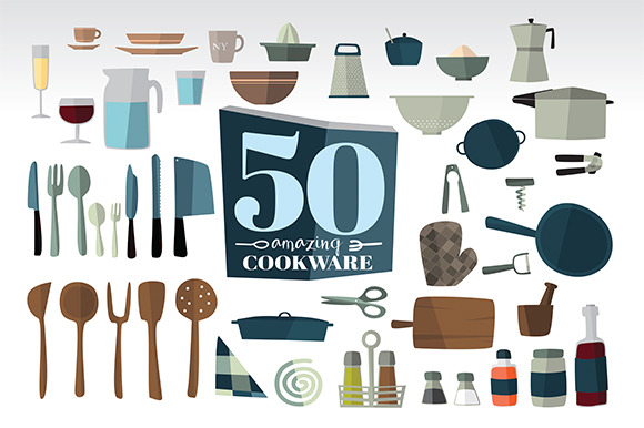 50 amazing Cookware, an Object Graphic by Cuestiondegustos