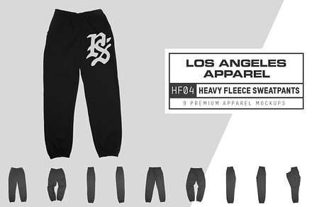 LA Apparel HF04 Heavy Fleece Pants, a Bottom Mockup by Pixel Sauce™
