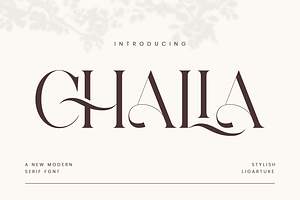 Chalia - Modern Stylish Serif Font