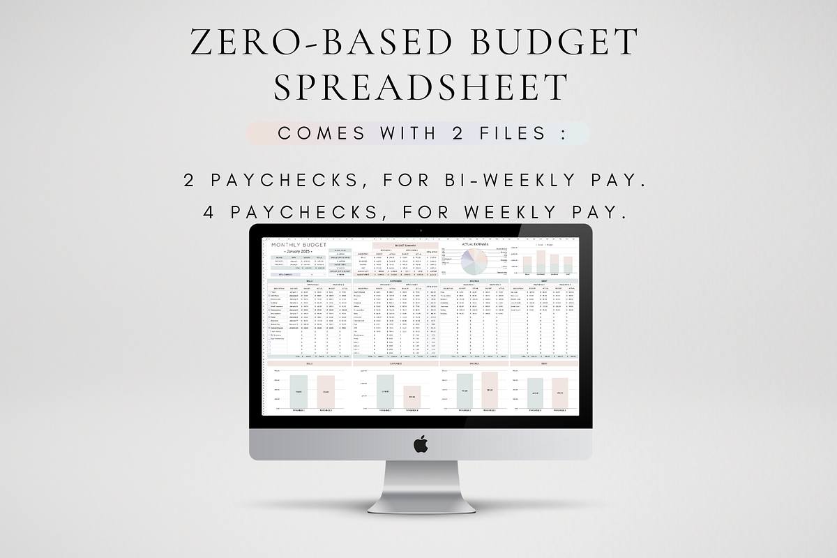 Editable Zero-Based Budget Tracker, a Templates & Theme by BRANDcontent (Photo 4 of 8)