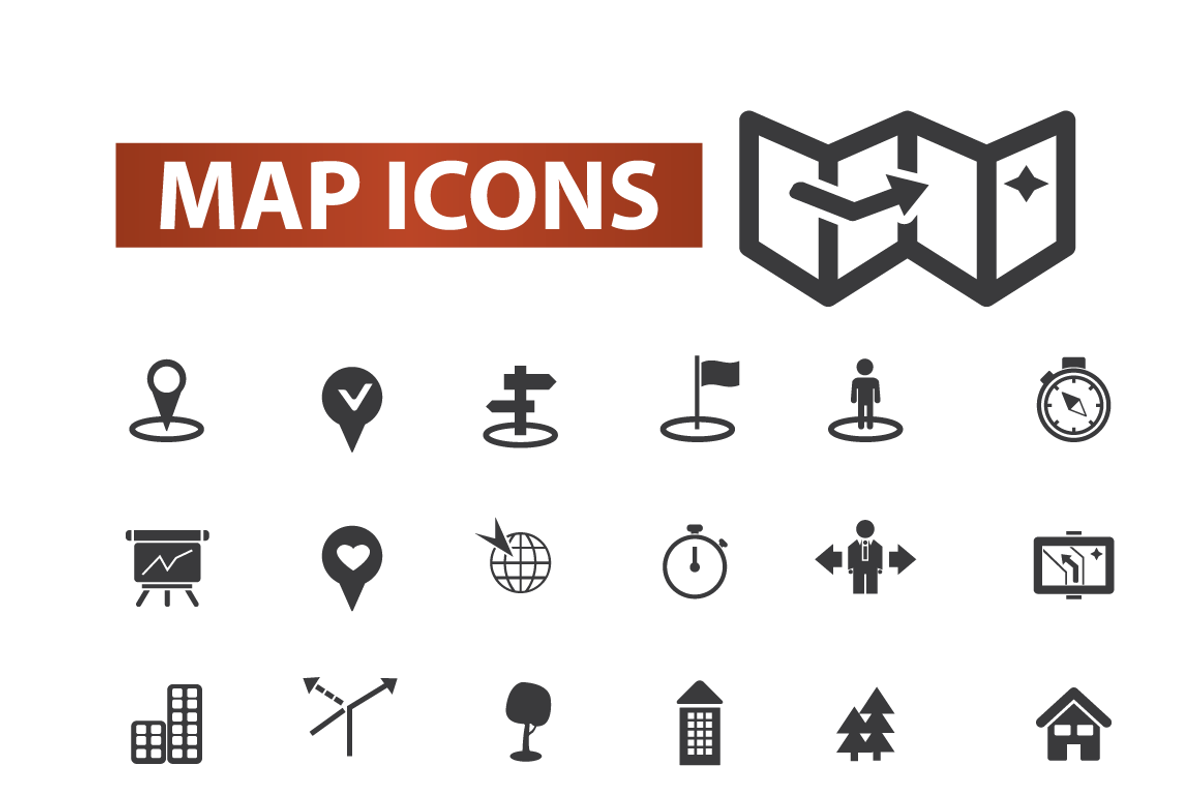 30 map icons, an Icon by urban icon