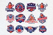 Set of American Football Badge Logo, an Object Graphic by Guavanaboy (Thumbnail 1 of 3)