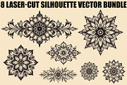 Floral Mandala Laser Cut Bundle, an Illustration by Designs_River (Thumbnail 1 of 9)