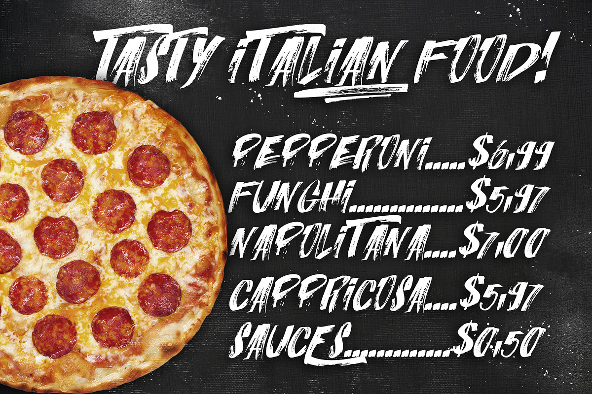 ITALIANO Brush Font +Extras preview 6