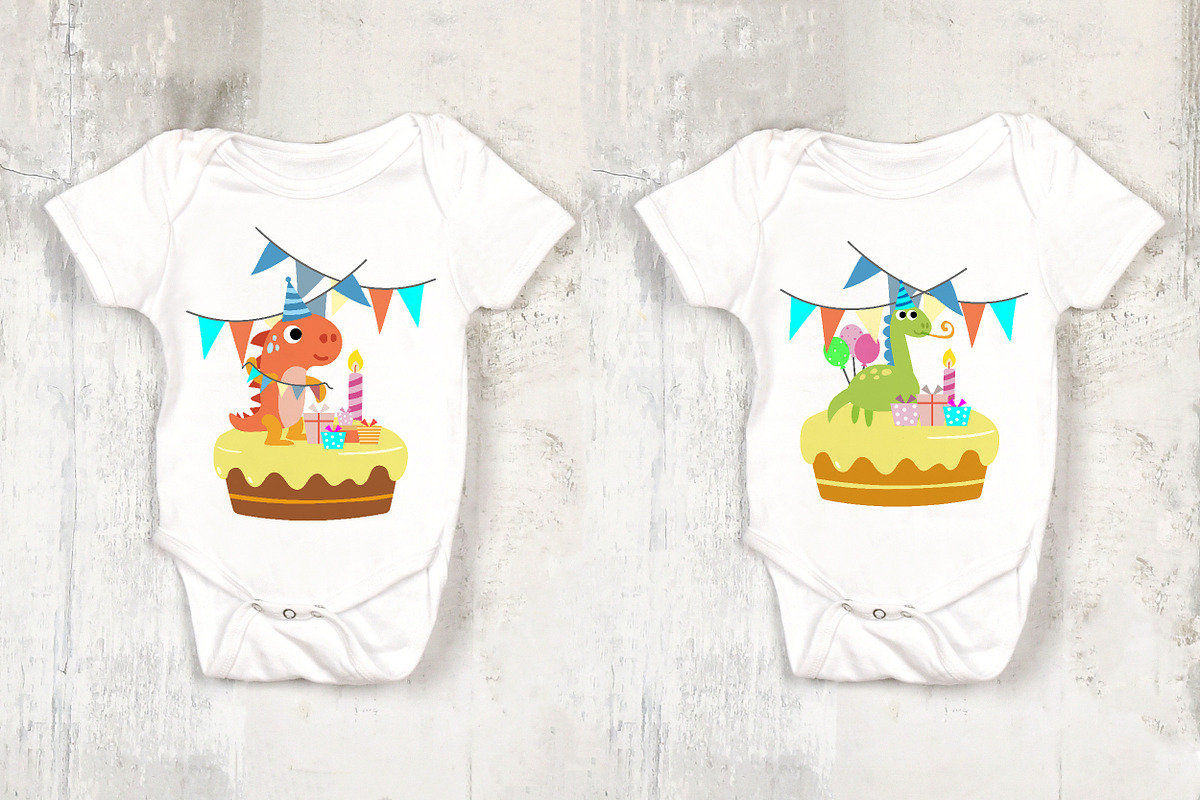 Happy Birthday Dinosaur party cake, an Animal Illustration by Noey smiley (Photo 8 of 9)