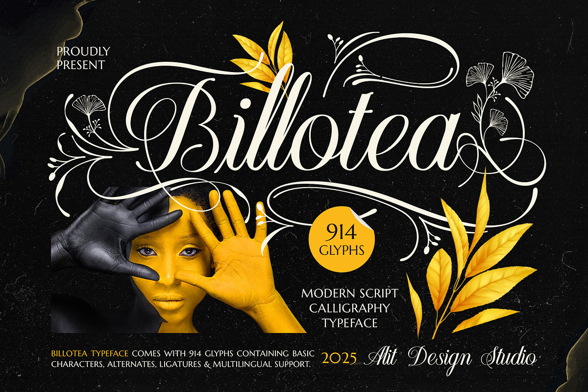 Billotea Typeface, a Script Font by alit design (Photo 1 of 20)