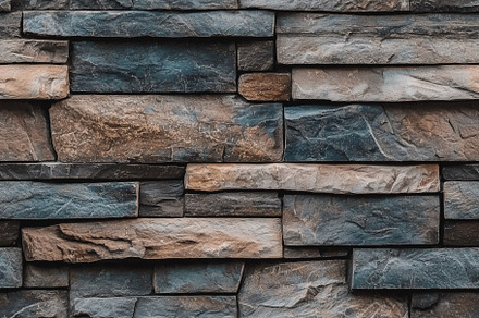 Textured stack stone cladding wall featuring various shades of gray and brown s, a Texture Graphic by Textures & Backgrounds