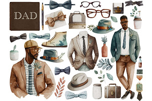 Dapper Dad Fathers Day Clipart