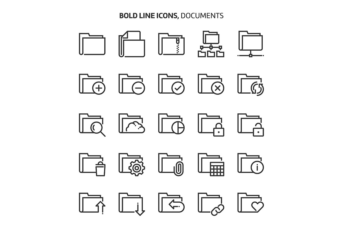 Bold Line Icons, an Outline Icon by Howcolour (Photo 116 of 151)