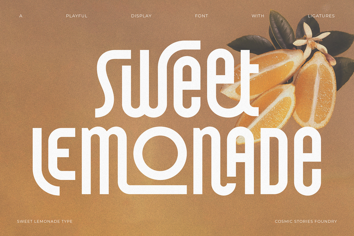 Sweet Lemonade Display Ligature Font, a Sans Serif Font by Cosmic Stories Foundry (Photo 1 of 25)