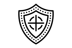 Shield armor black icon, an Outline Icon by Creative priyanka