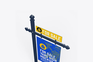 Wooden Real Estate Sign Mockup