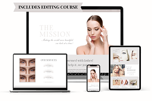 Lash Tech Brow Wix Website Template