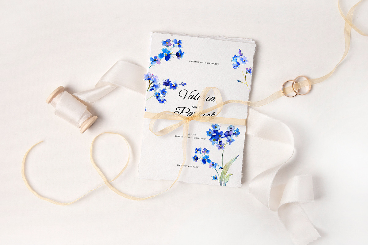 Forget-me-not watercolor, an Illustration by Olga Koelsch (Photo 2 of 7)
