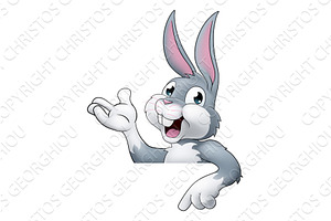 Easter Bunny Rabbit Cartoon, an Illustration by Christos Georghiou
