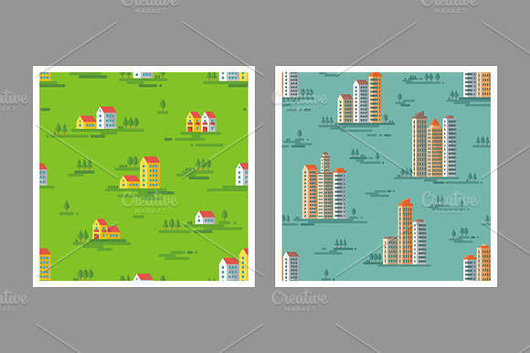 Cityscapes Seamless Pattern