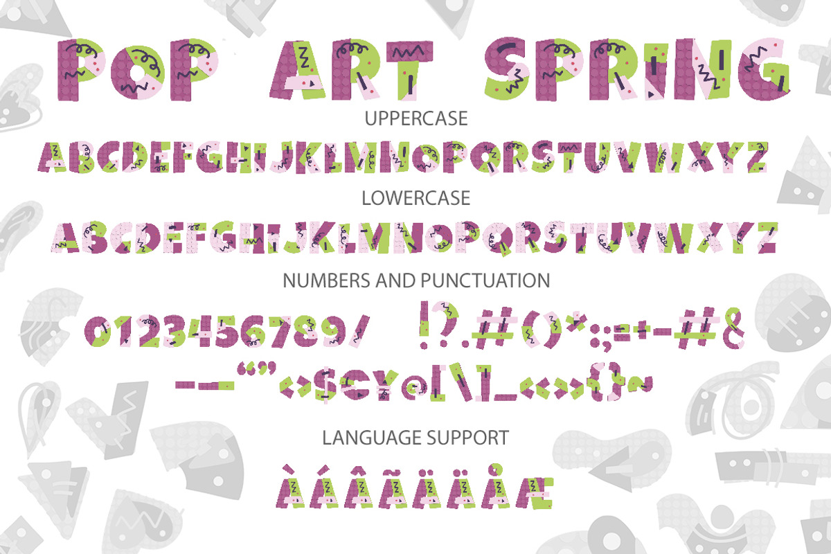 POP ART. SVG font collection. preview 6
