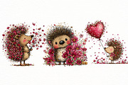 Whimsical Spring Hedgehog Clipart, an Illustration by Designworld (Thumbnail 5 of 8)