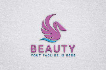 Pink Beauty Pelican Bird Animal Logo, a Branding & Logo Template by jongcreative