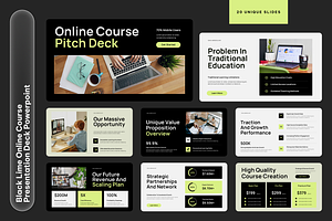 Black Lime Online Course, a Presentation Template by Sixtemp
