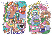 Fast Food Doodles. Vector and raster, a Food Illustration by Oliana Moroz (Thumbnail 17 of 25)