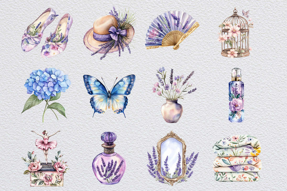 Lavender Spring Clipart, an Illustration by Design Market (Photo 2 of 3)