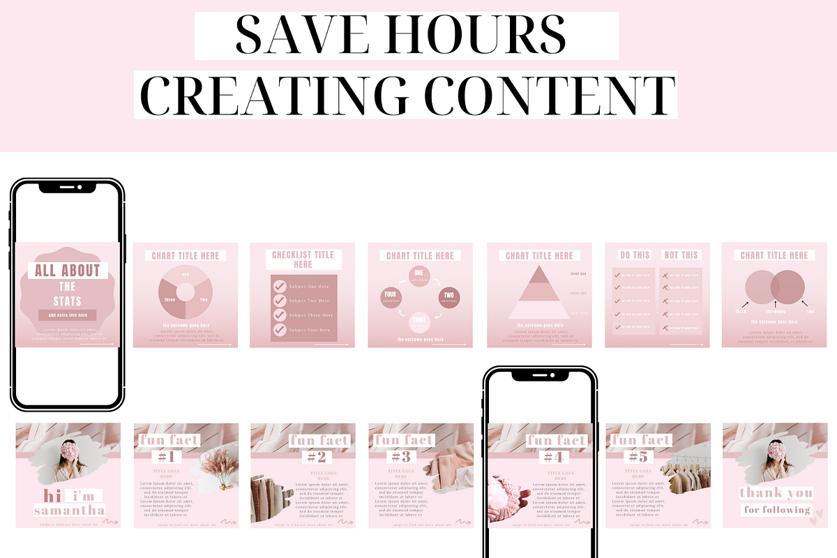 Pink Canva Instagram Carousels, a Social Media Template by Oh So Social Boutique (Photo 3 of 5)