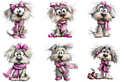 Funny  Crazy Dog Clipart, an Illustration by DreamArtGraphic (Thumbnail 2 of 5)