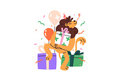 Party animals celebrate holiday set, an Animal Illustration by PaperTrident (Thumbnail 4 of 22)