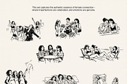 Women's Friendship: Vector Line Art, a Person Illustration by divanovskaya_nv (Thumbnail 10 of 15)