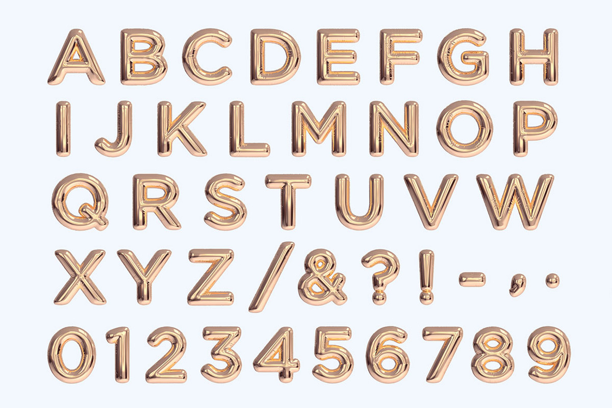 Foil Balloon Type, an Object Graphic by Design Assets (Photo 7 of 7)
