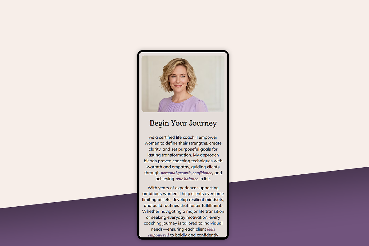 Life Coach Wix Studio Template, a Wix Template by Kitteeh (Photo 16 of 20)