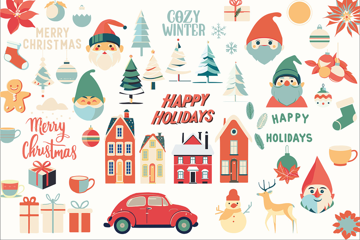Сhristmas illustrations.Winter cards, a Seasonal Illustration by NatalieArtsDenysenko (Photo 2 of 10)