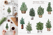 Farmhouse Christmas Watercolor Set, a Seasonal Illustration by BarvArt (Thumbnail 5 of 28)