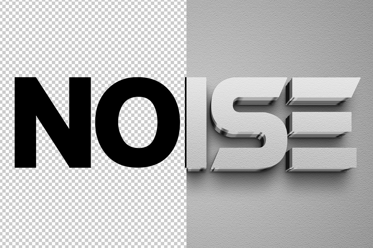 Noise 3D editable text effect, a Layer Style Add-On by Hello Muh (Photo 2 of 2)