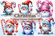 Christmas Candy Cane Icing Gnome, a Seasonal Illustration by Rose Art (Thumbnail 1 of 7)