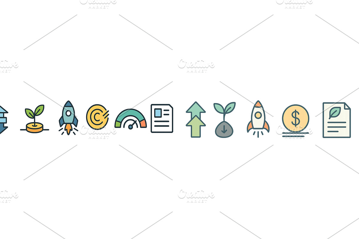 Diverse icons representing business, a Finance Illustration by ZinetroN