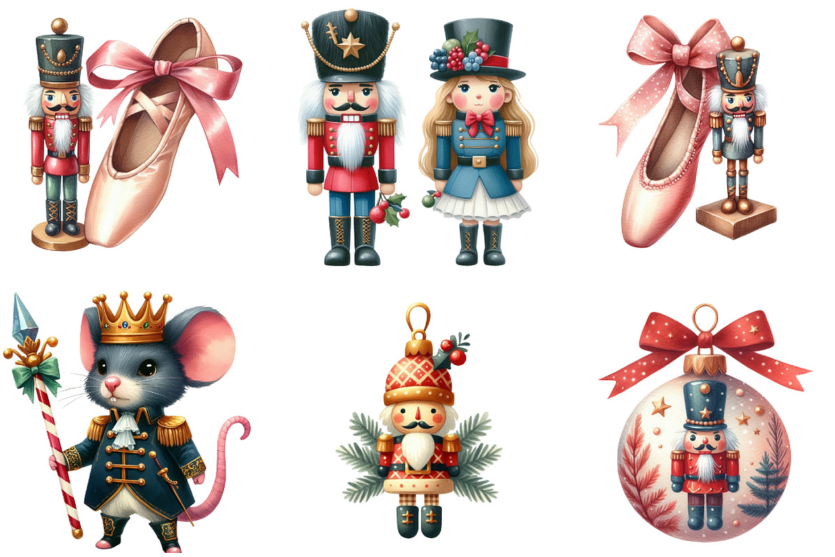 Christmas Nutcracker Clipart, an Illustration by DreamArtGraphic (Photo 2 of 6)