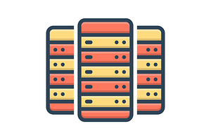 Server data color icon, a Duotone Icon by Creative priyanka